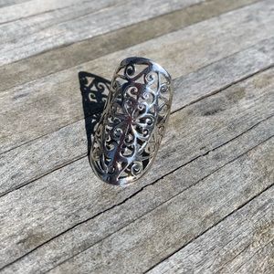 Vintage filigree sterling ring